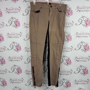 Marciano pants black detailing stretchy bottoms skinny Beige Buttoned Trousers